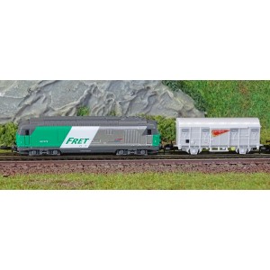 Azar AZP02 Coffret de départ train de marchandises, locomotive BB 67400 FRET SNCF, échelle Z AZAR Models AZAR_AZP02 - 3