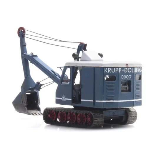 Arti_387.410-Artitec 387.410 Grue de chantier à câbles sur chenilles, bleue, Krupp-Dolberg D300