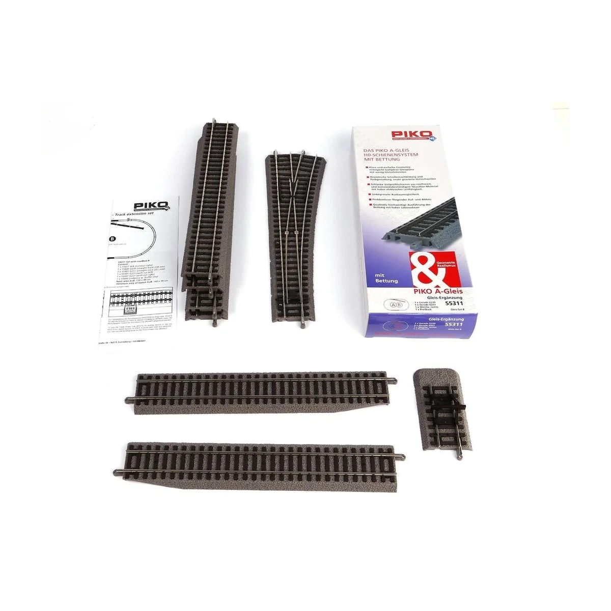 Piko 55311 B Track Set with Ballast - Piko_55311