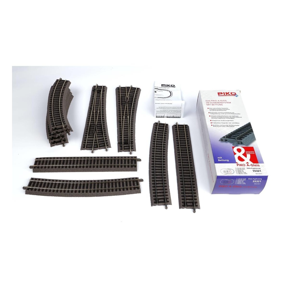 Piko 55321 C Track Set with Ballast - Piko_55321