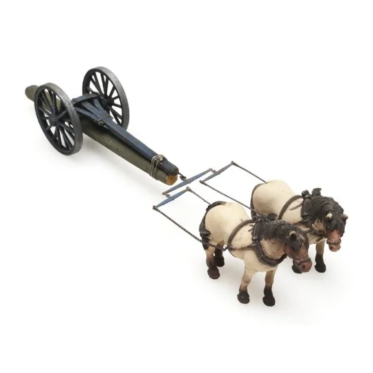 Arti_387.425-Artitec 387.425 Chevaux et attelage rondin de bois
