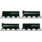 Marklin_42042-Marklin 42042 Set de 4 voitures à compartiments, types prussiens, 3 essieux, SNCF