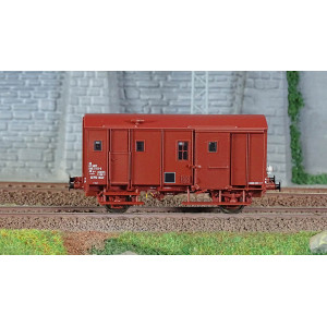 EPM 51.02.16 Wagon marchandise Fourgon M, Uk, rouge UIC, châssis rouge, SNCF, feux fin de convoi, ep.IV EPM, Euro Passion Models