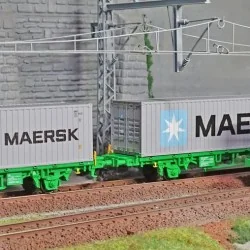 Marklin 47726 Set de 3 wagons porte-conteneurs Lgns, SJ Marklin Marklin_47726 - 1