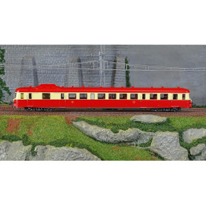 Ree Modeles MB231.S Autorail X 2900, 1ère classe, Rouge et Crème, Toit rouge, TOULOUSE, SNCF, digital sonore Ree Modeles MB-231.