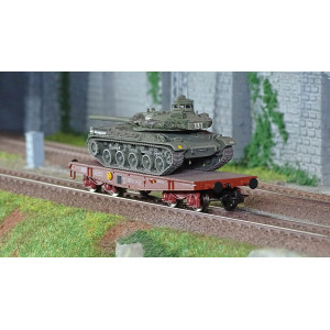 Ree modeles WBA029 Wagon Porte-char Rlmmp, SNCF + Char AMX 30B - FLANDRES Ree Modeles WBA-029 - 3