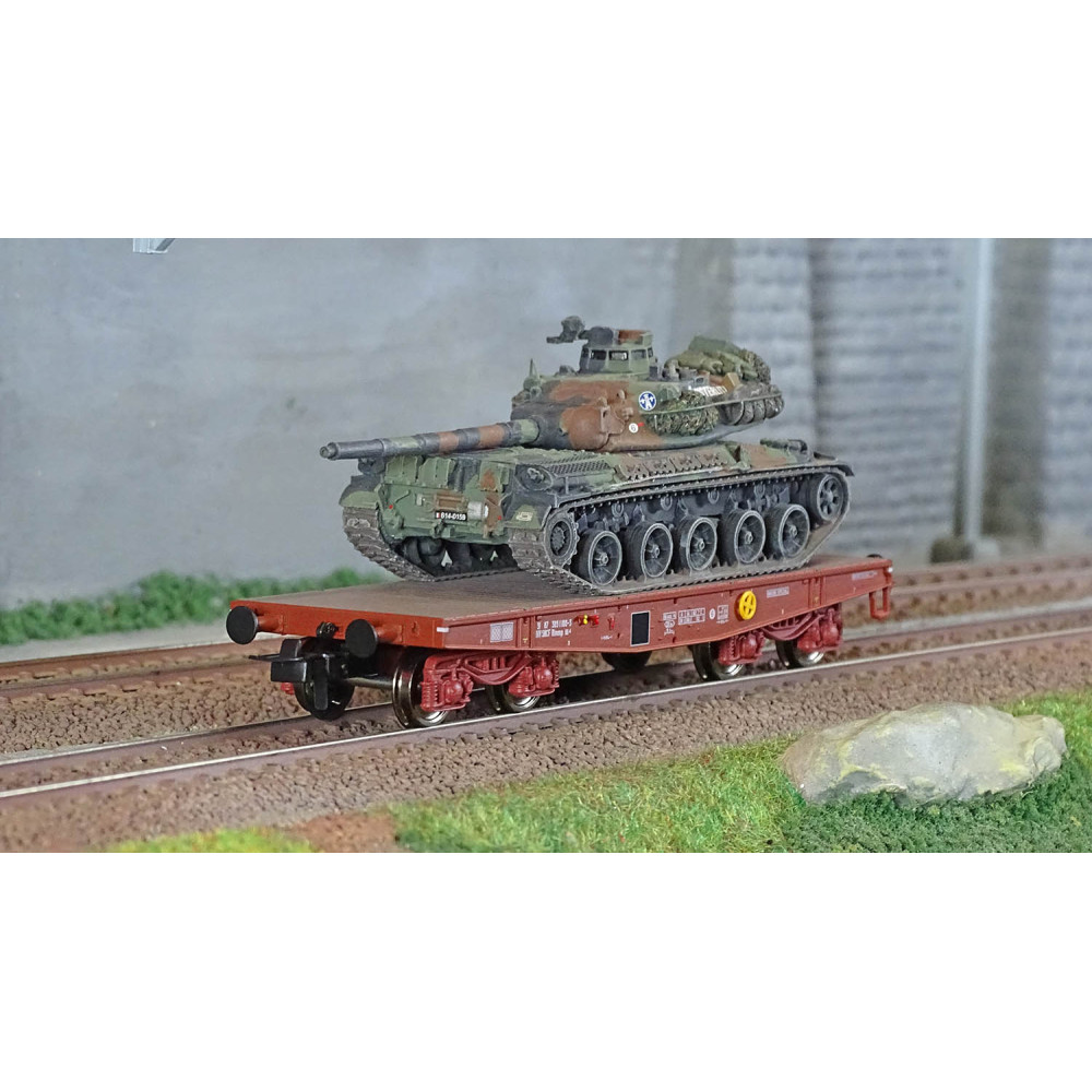 Ree modeles WBA034 Wagon Porte-char Rlmmp, SNCF + Char AMX 30B - AUSTERLITZ Ree Modeles WBA-034 - 1