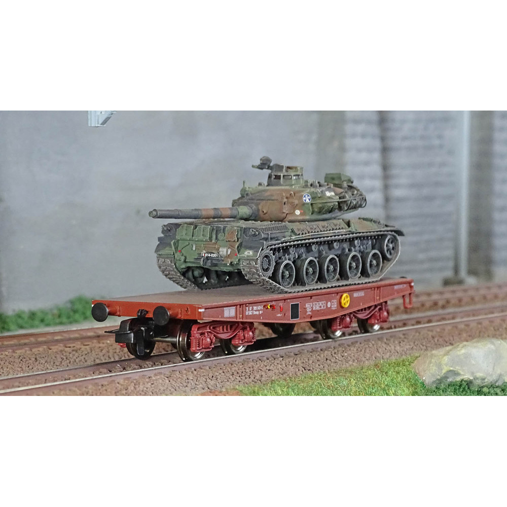 Ree modeles WBA036 Wagon Porte-char Rlmmp, SNCF + Char AMX 30B - ULM Ree Modeles WBA-036 - 1