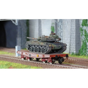 Ree modeles WBA036 Wagon Porte-char Rlmmp, SNCF + Char AMX 30B - ULM Ree Modeles WBA-036 - 3