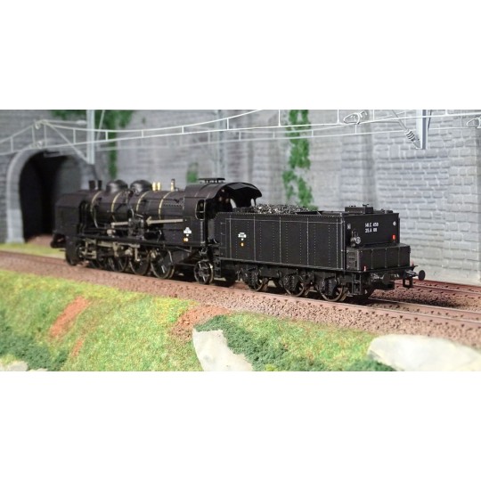 MB-129-Ree Modeles MB-129 Steam Locomotive 6-141 E 458, SNCF, VEYNES
