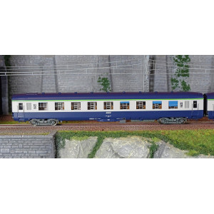 Ree Modeles VB402 Set de 3 voitures voyageurs DEV AO Couchettes, SNCF, B9c9, Bleue/Gris, logo encadré, ep.IV-V Ree Modeles VB-40