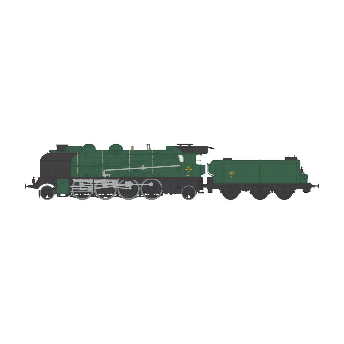 Ree Modeles MB-130 Locomotive à vapeur 5-141 E 284, SNCF, VILLENEUVE Ree Modeles MB-130 - 6 Ree Modeles MB-130 Locomotive à vapeur 5-141 E 284, SNCF, VILLENEUVE Ree Modeles MB-130 - 6