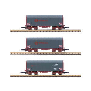 Azar W03-ERP Set de 3 wagons courts bâchés à bogies, ERMEWA, échelle Z AZAR Models AZAR_W03-ERP - 4