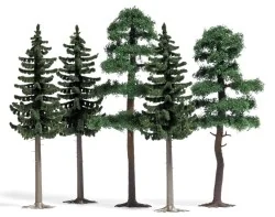 Busch 6149 Blister pack of 3 spruce and 2 pine trees