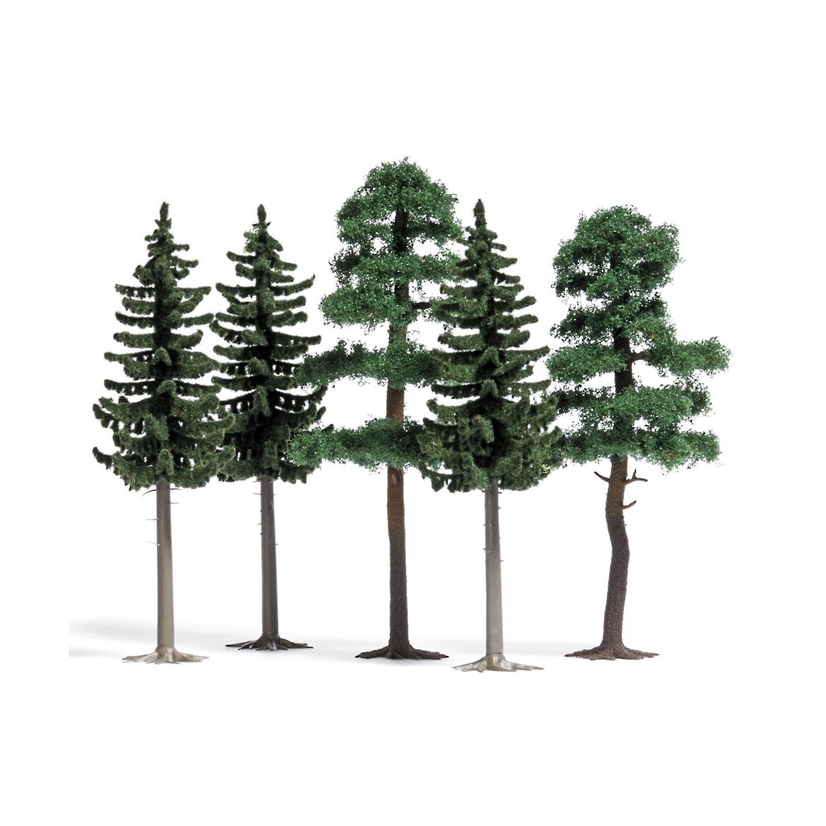 Busch 6149 Blister pack of 3 spruce and 2 pine trees - Busch_6149
