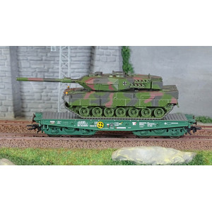 Marklin 48843 Wagon plat Rlmmps pour le transport de charges lourdes, DB, avec char Leopard 2A6 Marklin Marklin_48843 - 2