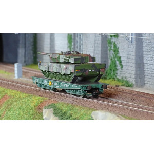 Marklin 48843 Wagon plat Rlmmps pour le transport de charges lourdes, DB, avec char Leopard 2A6 Marklin Marklin_48843 - 3