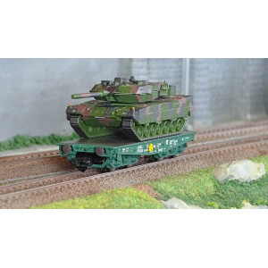 Marklin 48871 Wagon plat Rlmmps pour le transport de charges lourdes, DB, avec char Leopard 2A6 Marklin Marklin_48871 - 1