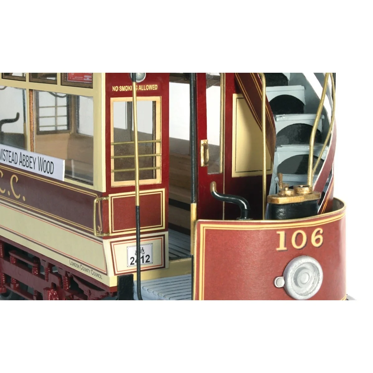 OcCre 53008 Tram London L.L.C. 106 1/24 kit construction bois métal OcCre 53008 - 5 OcCre 53008 Tram London L.L.C. 106 1/24 kit construction bois métal OcCre 53008 - 5