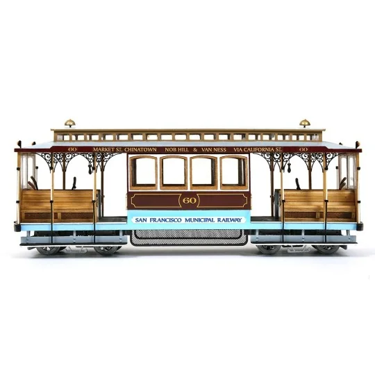 53007-OcCre 53007 San Francisco Tram Cable Car 1/24 scale wood and metal construction kit