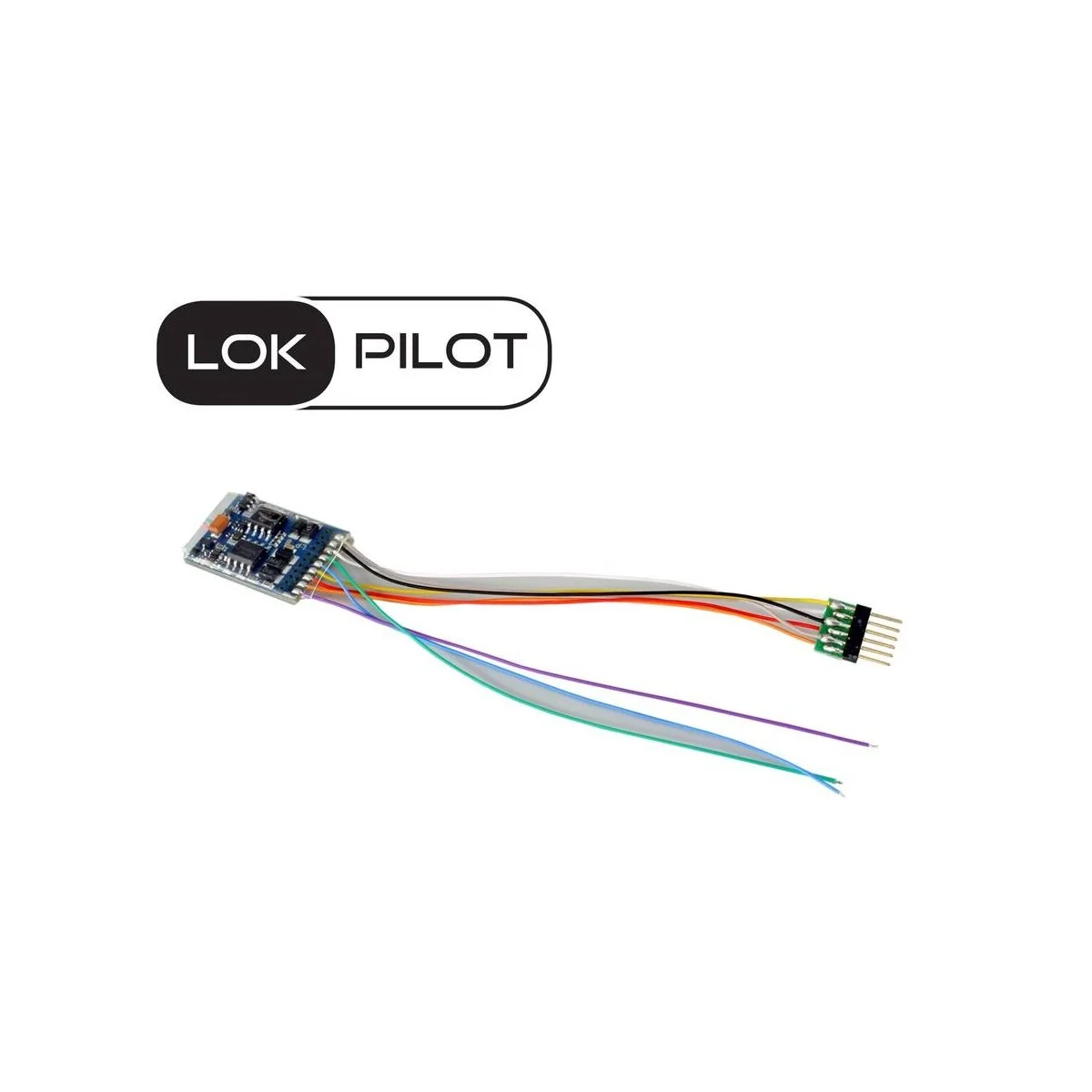 ESU 59626 LokPilot V5 DCC 6-pin NEM651 decoder, with wires, for loc...