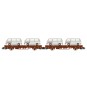 HR6458-Rivarossi HR6458 Set de 2 wagons type Kls, DB, chargé 4 camionnettes Volkswagen T2