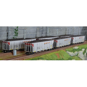 Trix 24911 Set de 6 wagons transport de charbon, "Hopper Cars", BNSF Trix Trix_24911 - 1