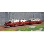 HR6458-Rivarossi HR6458 Set of 2 Kls type wagons, DB, loaded with 4 Volkswagen T2 vans