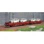 Rivarossi HR6458 Set of 2 Kls type wagons, DB, loaded with 4 Volksw... HR6458-Rivarossi HR6458 Set of 2 Kls type wagons, DB, loaded with 4 Volkswagen T2 vans