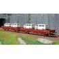 Rivarossi HR6458 Set of 2 Kls type wagons, DB, loaded with 4 Volksw... HR6458-Rivarossi HR6458 Set of 2 Kls type wagons, DB, loaded with 4 Volkswagen T2 vans