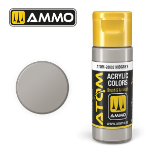 Peinture acrylique Gris moyen 20ml ATOM AMMO