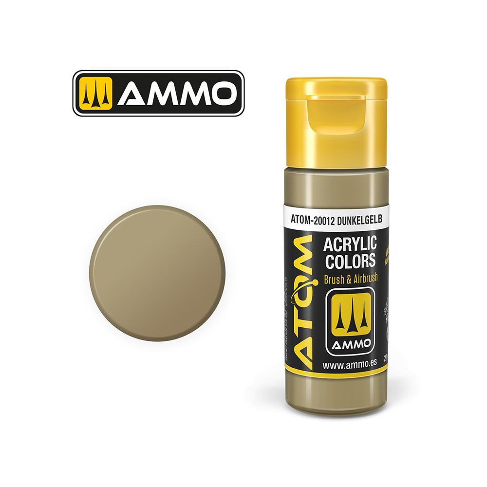 Peinture acrylique Gel Dunkelb 20ml ATOM AMMO