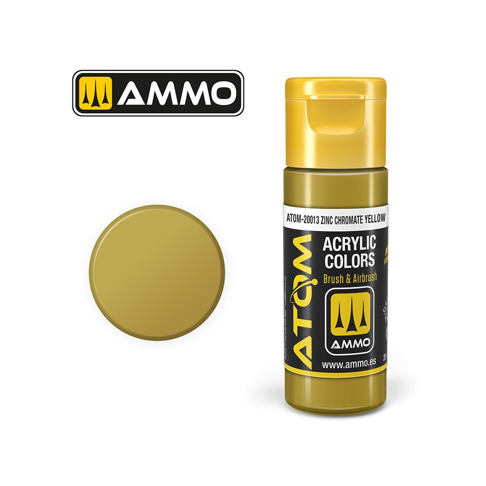 Peinture acrylique Jaune de chromate de zinc 20ml ATOM AMMO