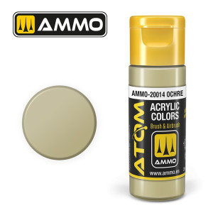 Peinture acrylique Ocre 20ml ATOM AMMO