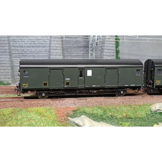 Models World 30301 Set of 2 baggage cars, SNCF, Dqd2m, Green 306, 1... MW_30301-Models World 30301 Set of 2 baggage cars, SNCF, Dqd2m, Green 306, 1950 markings, end-of-train lights