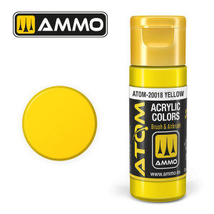 Peinture acrylique Jaune 20ml ATOM AMMO