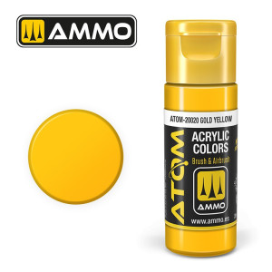 Peinture acrylique Jaune Or 20ml ATOM AMMO