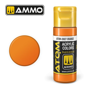 Peinture acrylique Orange 20ml ATOM AMMO