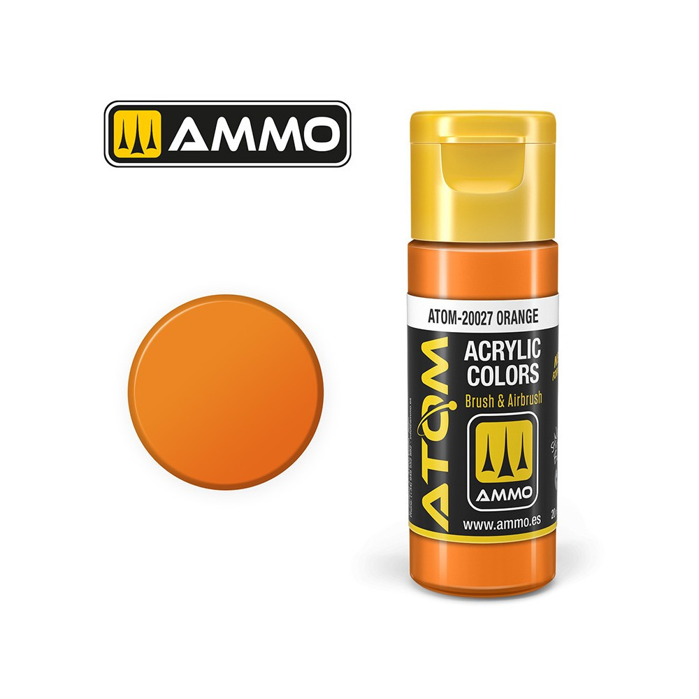 Peinture acrylique Orange 20ml ATOM AMMO