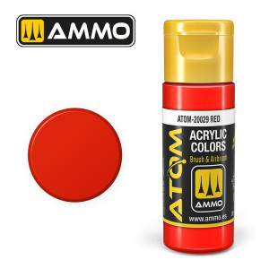 Peinture acrylique Rouge 20ml ATOM AMMO