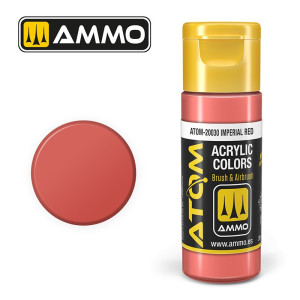 Peinture acrylique Rouge Impérial 20ml ATOM AMMO