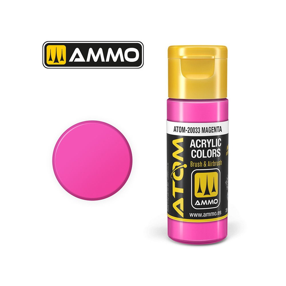 Peinture acrylique Magenta 20ml ATOM AMMO