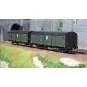 Models World 30301 Set of 2 baggage cars, SNCF, Dqd2m, Green 306, 1... MW_30301-Models World 30301 Set of 2 baggage cars, SNCF, Dqd2m, Green 306, 1950 markings, end-of-train lights