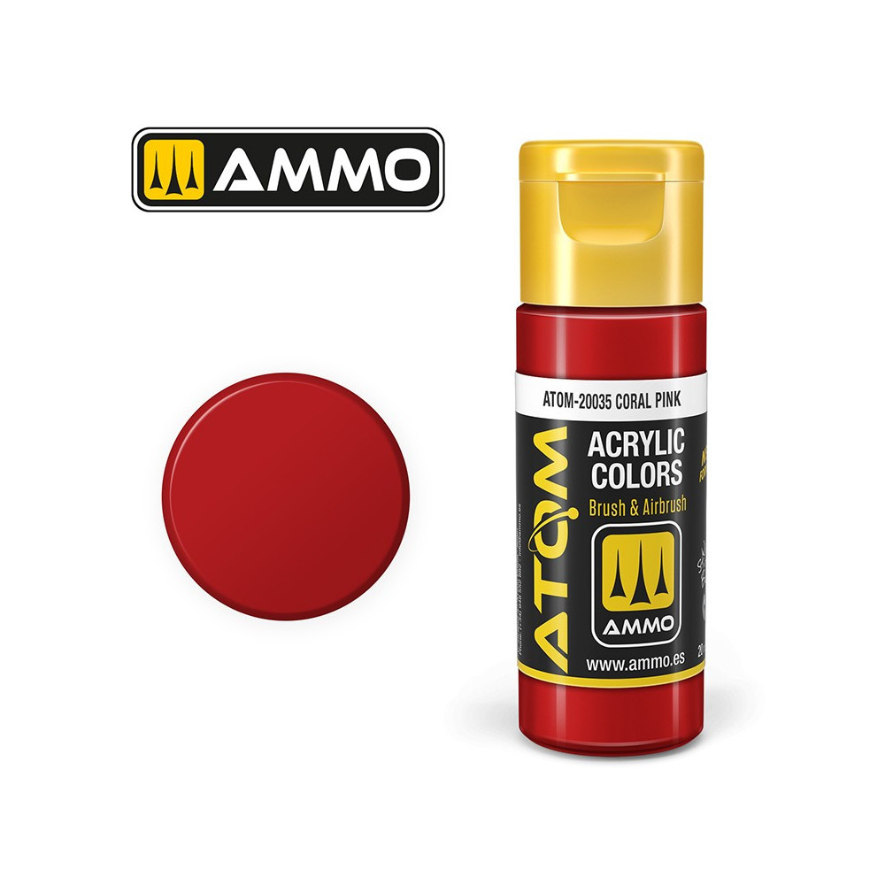 Peinture acrylique Rose Corail 20ml ATOM AMMO