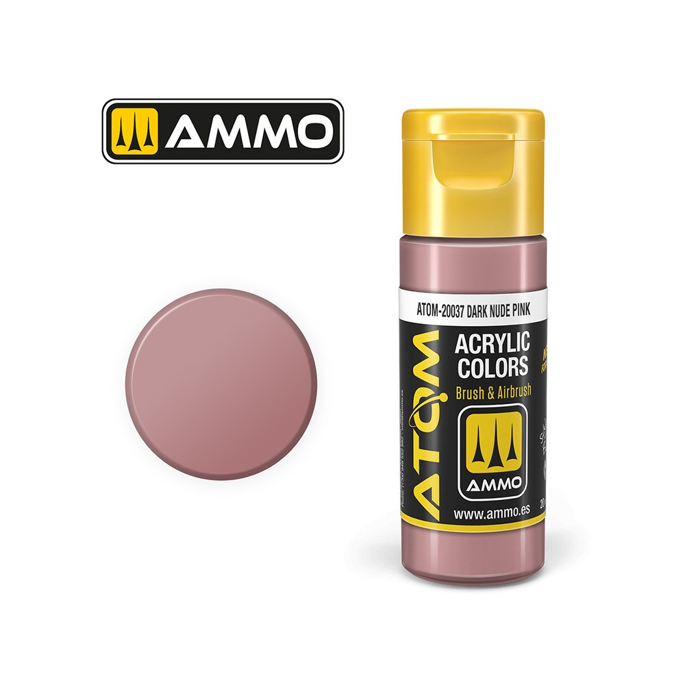 Peinture acrylique Rose Nude Foncé 20ml ATOM AMMO