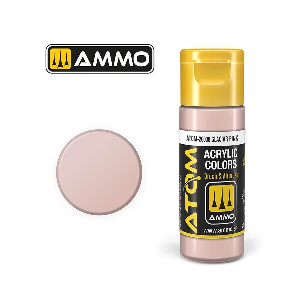 Peinture acrylique Rose glacier 20ml ATOM AMMO