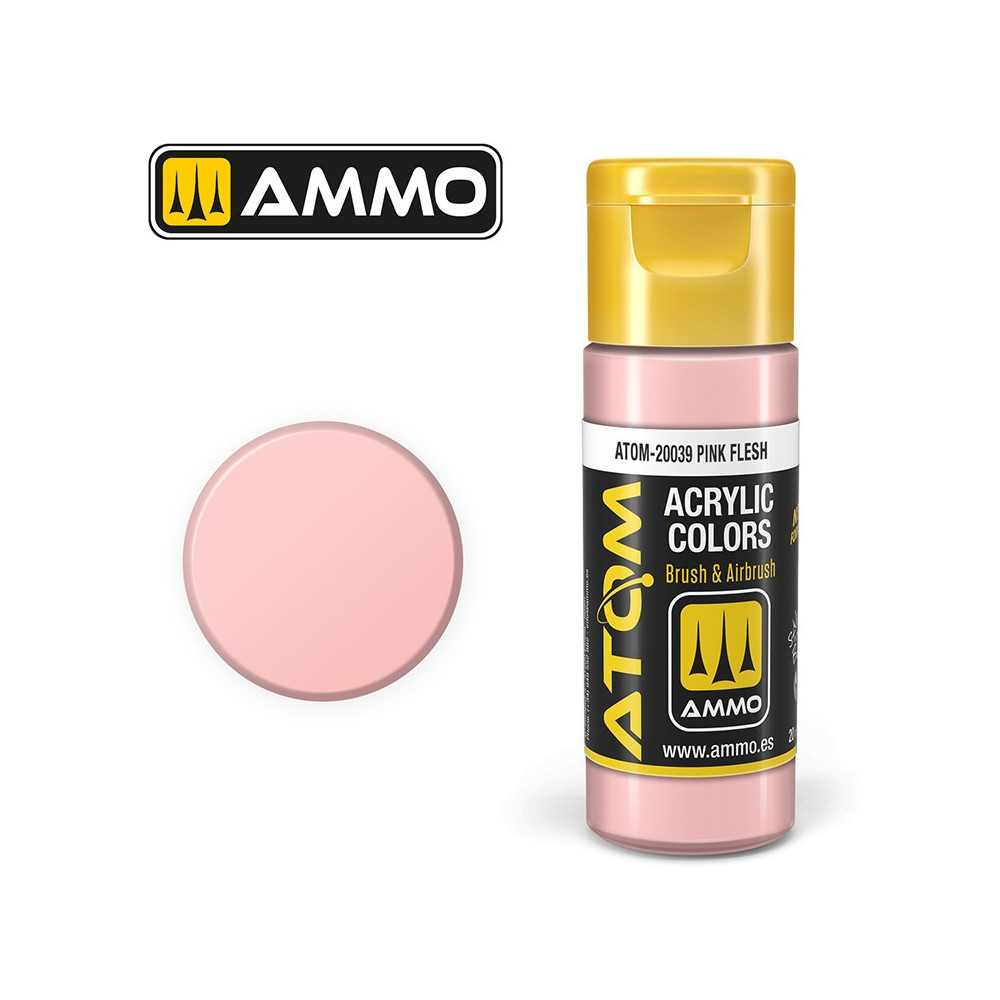 Peinture acrylique Chair Rose 20ml ATOM AMMO