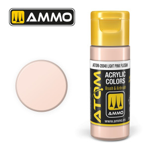 Peinture acrylique Chair rose clair 20ml ATOM AMMO