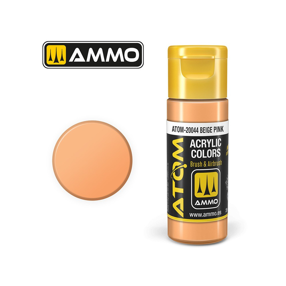 Peinture acrylique Beige Rose 20ml ATOM AMMO