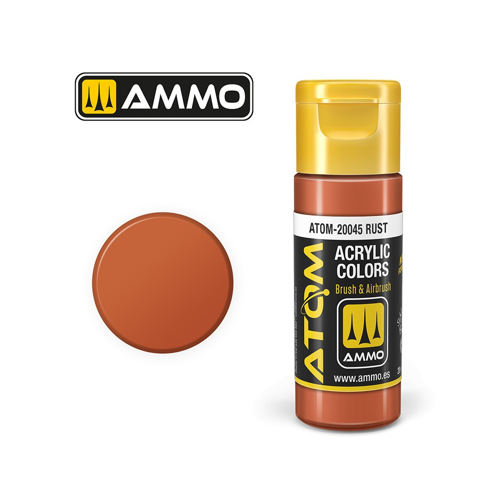 Peinture acrylique Rouiller 20ml ATOM AMMO